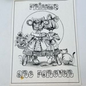 Friends Are Forever #6976 Tri-Chem Chart Picture‎ To Paint 1985 Vintage